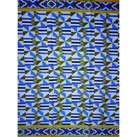 Metallic African Print Fabric by the Yard, Kente Ankara Cotton Quilting Crafting Sewing Clothing