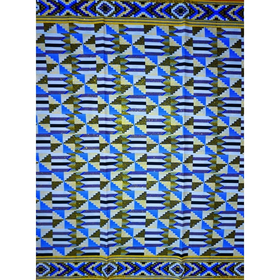 Metallic African Print Fabric by the Yard, Kente Ankara Cotton Quilting Crafting Sewing Clothing