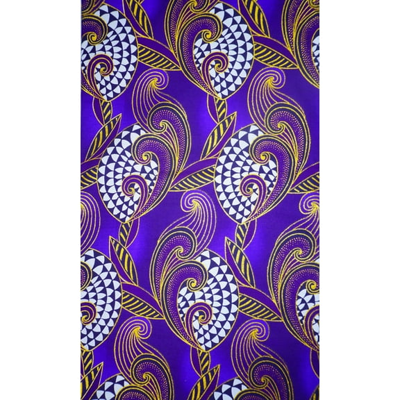 Metallic African Print Fabric by the Yard, Kente Ankara Cotton Quilting Crafting Sewing Clothing