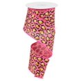 thumbnail image 1 of Metallic Animal Print on Canvas Wired Edge Ribbon (Hot Pink, 2.5 Inch), 1 of 1