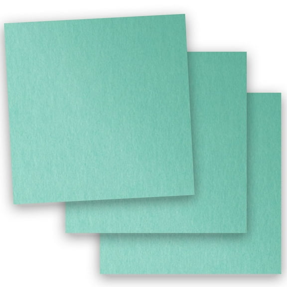 Metallic BLUE-GREEN LAGOON 12X12 (Square) Paper 105C Cardstock - 100 PK -- Pearlescent 12-x-12 Metallic Card Stock Paper - Business, Card Making, Designers, Professional and DIY Projects
