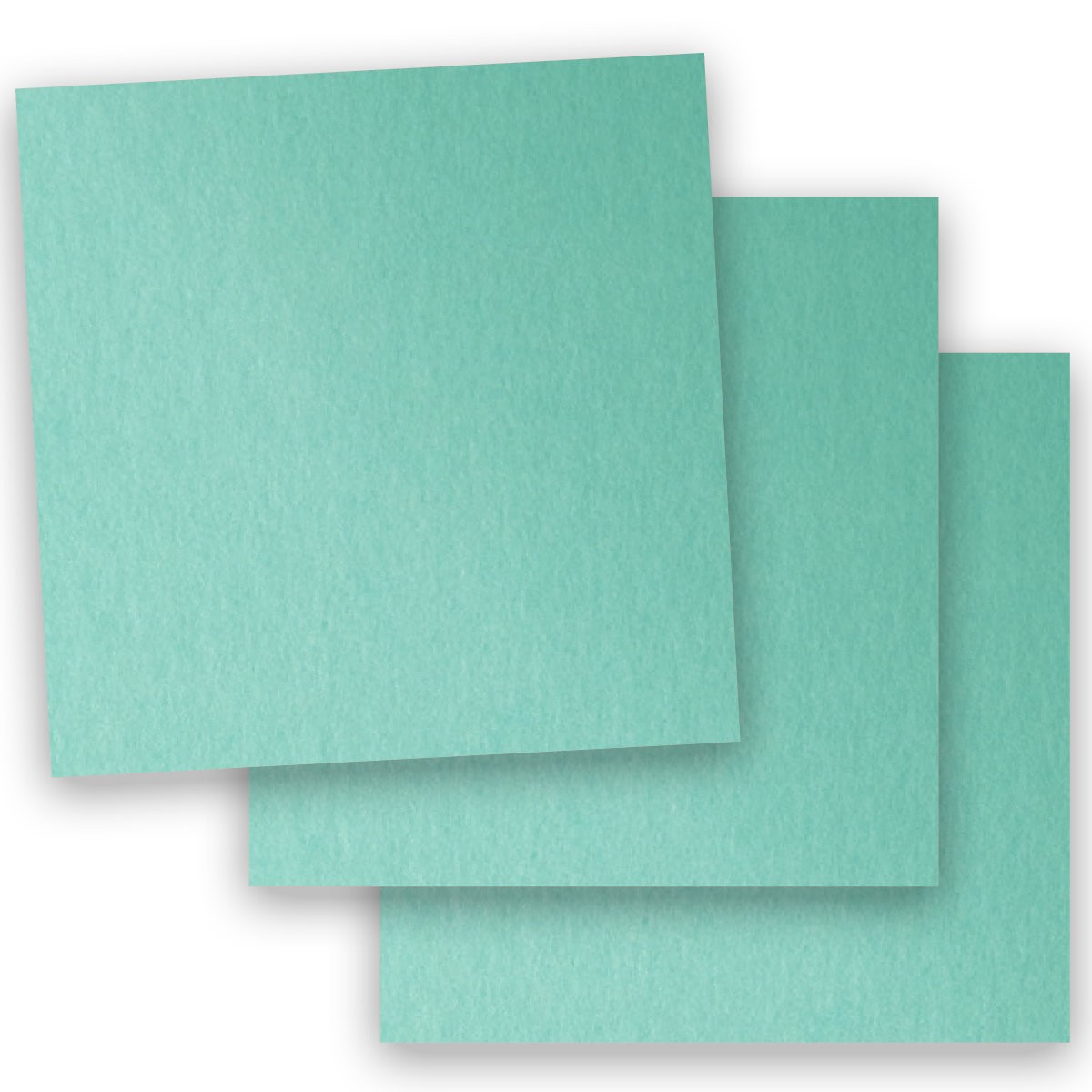 Metallic BLUE-GREEN LAGOON 12X12 (Square) Paper 32T Lightweight Multi-use - 50 PK -- Pearlescent 12x12 Foldable Metallic Paper - Great for Business, Paper Flowers