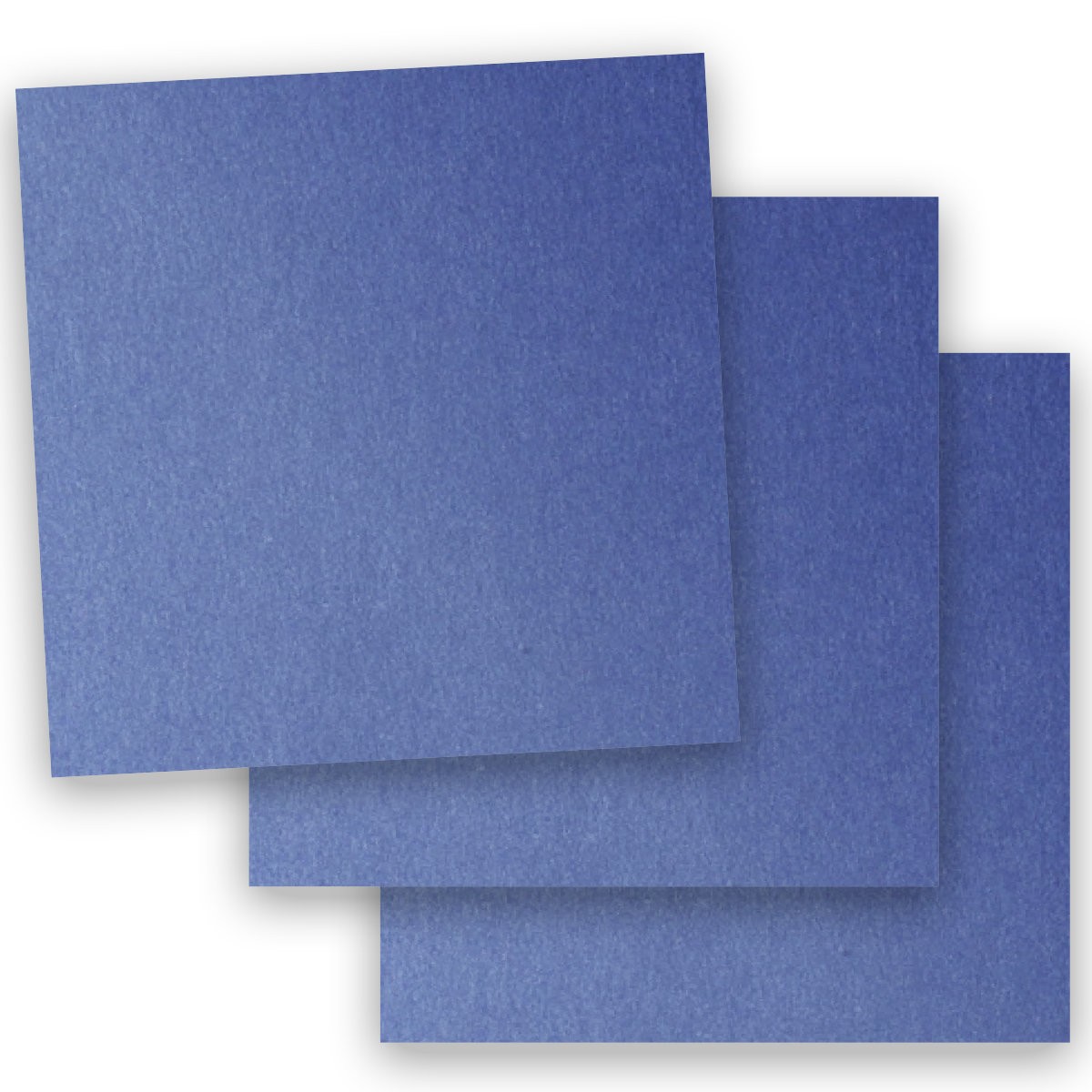 Metallic BLUE SAPPHIRE 12X12 (Square) Paper 32T Lightweight Multi-use - 50 PK -- Pearlescent 12-x-12 Foldable Metallic Paper - Great for Designers, Paper Flowers