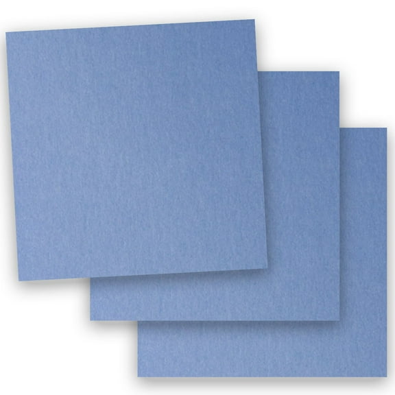 Metallic BLUE VISTA 12X12 (Square) Paper 105C Cardstock - 100 PK -- Pearlescent 12-x-12 Metallic Card Stock Paper - Business, Card Making, Designers, Professional and DIY Projects