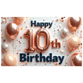 thumbnail image 1 of Metallic Balloons Happy 10th Birthday Banner Number Decoration Star Confetti for Children's Party Indoor Celebration Event, 1 of 7