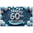 thumbnail image 1 of Metallic Balloons Happy 60 Birthday Decorative Banner for Birthday Celebration Party Indoor Decoration, 1 of 8