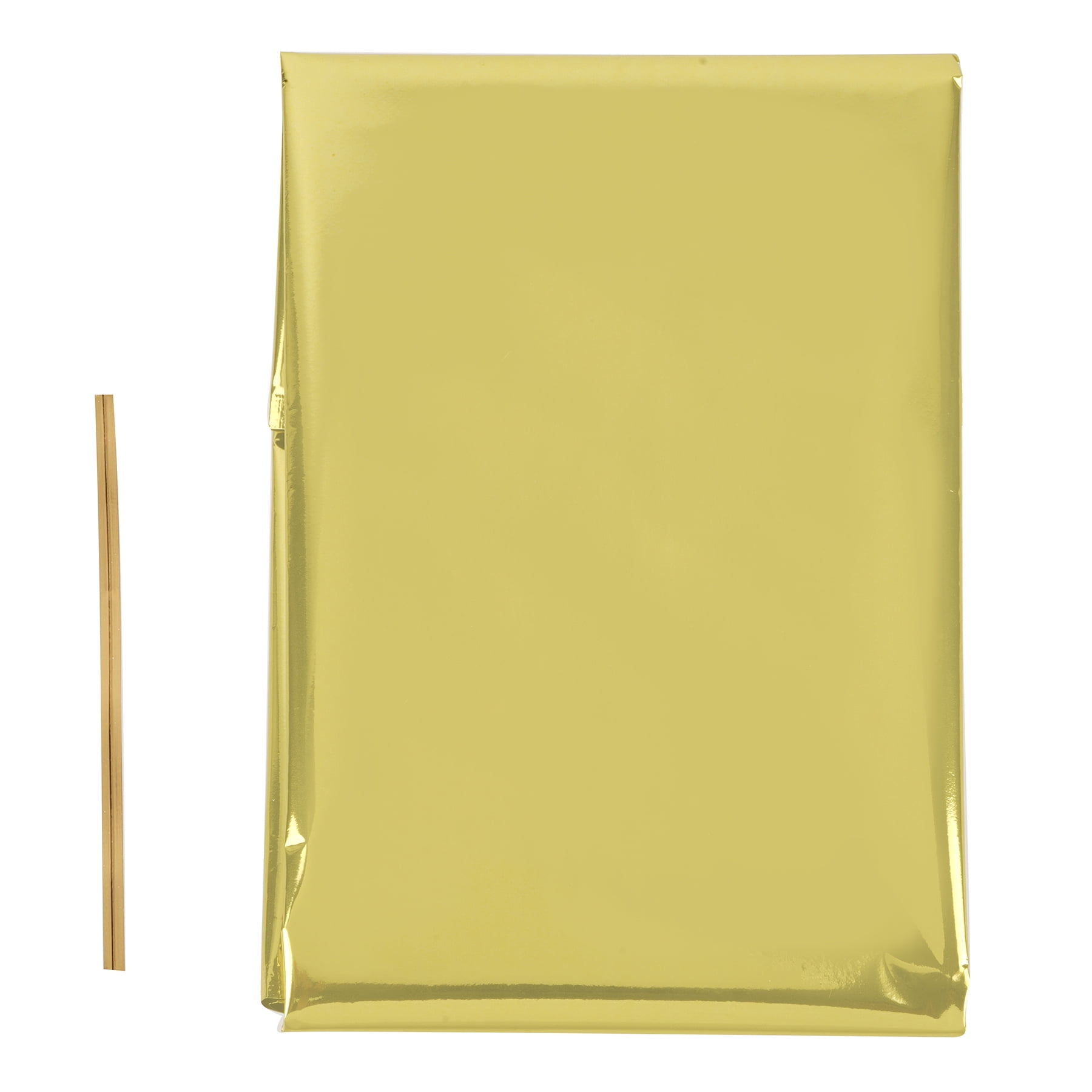 Gold Metallic Basket Gift Bag with Tie