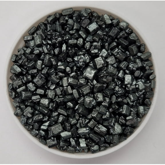 Metallic Black Chunky Coarse Sanding Sugar Edible Party Sprinkles 4oz