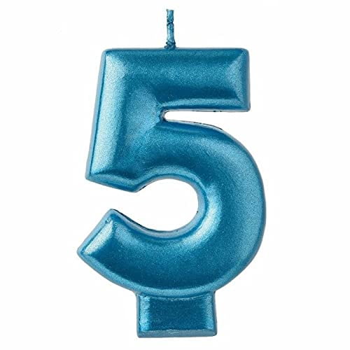 Metallic Blue"5" Candle | 1ct