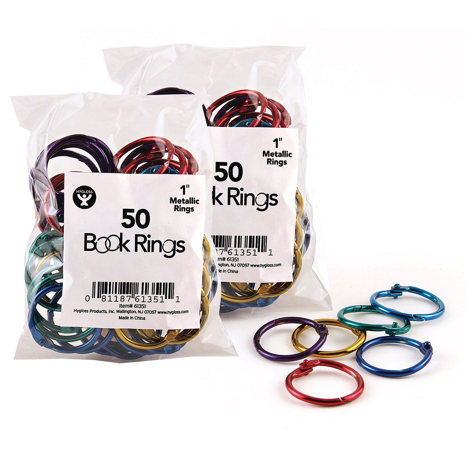 Half Inch Book Rings Hygloss Metallic Book Rings, 1