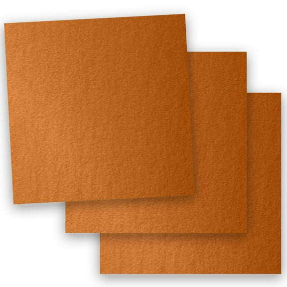 Metallic COPPER 12X12 (Square) Paper 105C Cardstock - 100 PK -- Pearlescent 12-x-12 Metallic Card Stock Paper - Business, Card Making, Designers, Professional and DIY Projects