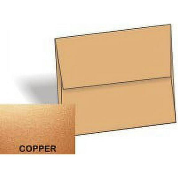 Metallic COPPER A2 Envelopes 32T - 250 PK -- Shimmer-like A2 (4-3/8-x-5-3/4) 4X5 holds paper folded 4-ways -Great Invitation, Response and DIY Greeting Envelopes