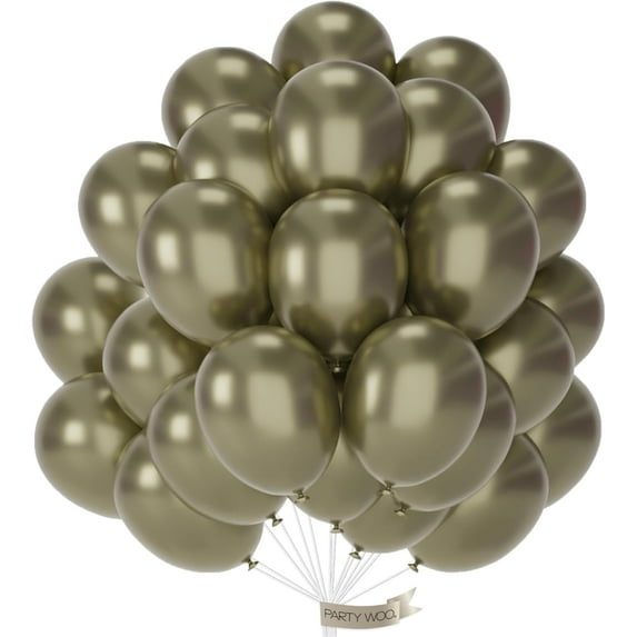 Metallic Camo Dark Forest Hunter Green Balloons 50 pcs 12 Inch Green Balloons for Graduation Wedding Birthday Boho Neutral Color Party Decorations Green-G126