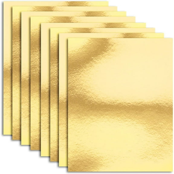 Bright Creations Gold Craft Paper Cardboard Sheets - 11 x 8.5 in, Pack of 50 - Metallic Cardstock & Foil Art Paper for Crafts & Scrapbooking