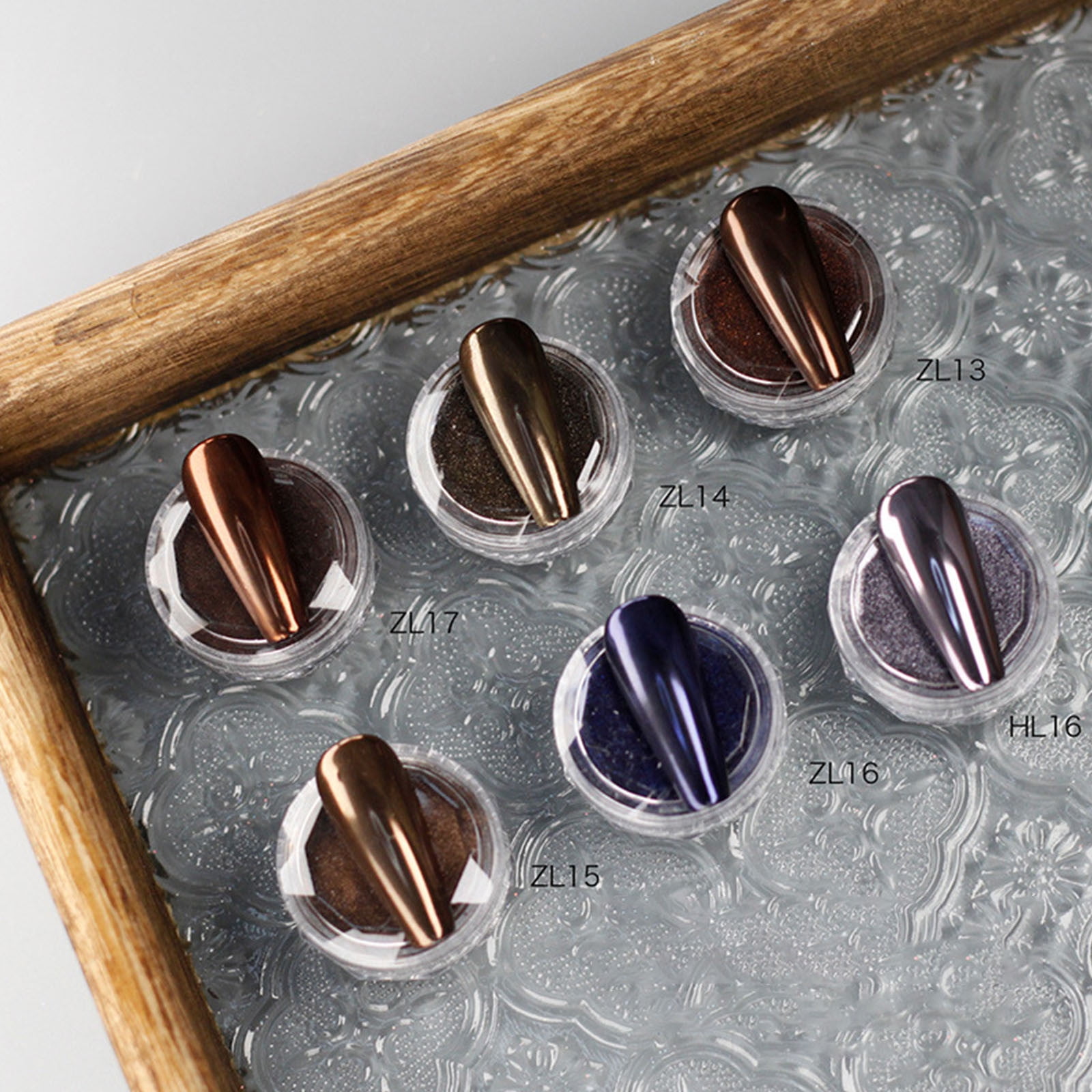 Metallic Chrome Powder, 1 Jars Nail Art Mirror Glitter Effect Chrome ...