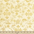thumbnail image 1 of Metallic Church Cross Brocade Fabric 60" Wide 100% Polyester Sold By The Yard Many Colors (Ivory / Gold), 1 of 3