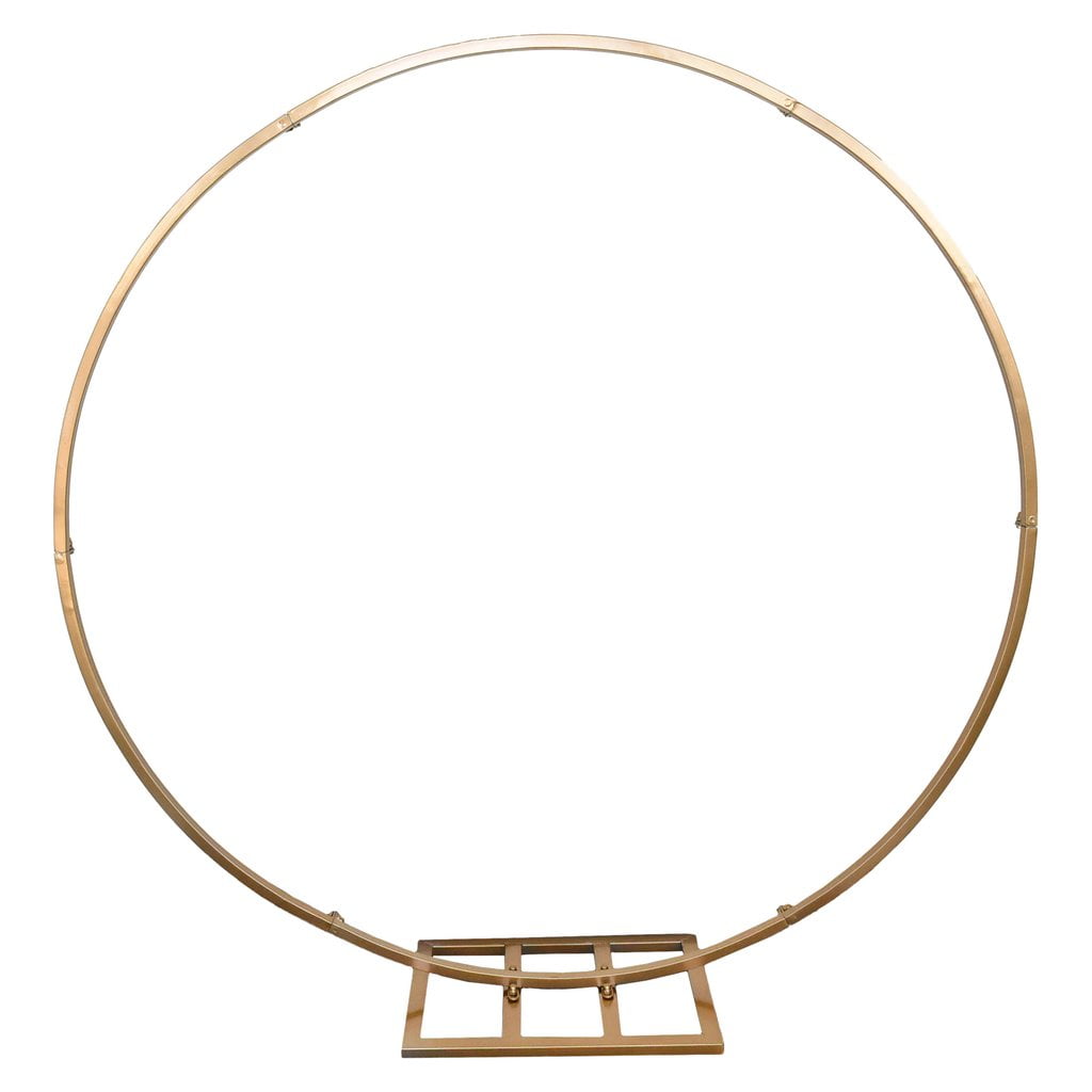 Metallic Circle Hoop Backdrop Stand, 84Inch, Gold