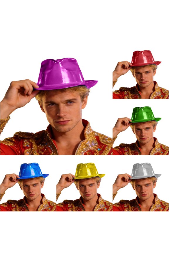 Metallic Cowboy Hat for Party Stage Show Festival Celebration and Themed Events Sequin Cowboy Hat One Size