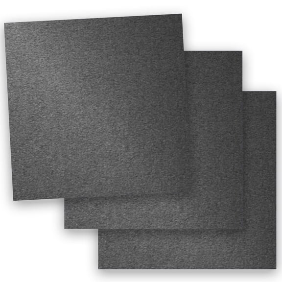 Metallic DARK GRAY ANTHRACITE 12X12 (Square) Paper 105C Cardstock - 100 PK -- Pearlescent 12-x-12 Metallic Card Stock Paper - Business, Card Making, Designers, Professional and DIY