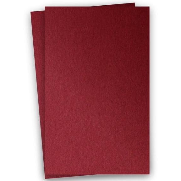 Metallic DARK RED MARS 11X17 (Ledger) Paper 105C Cardstock - 100 PK -- Pearlescent 11-x-17 Metallic Card Stock Paper - Great for Business, Card Making, Designers & More