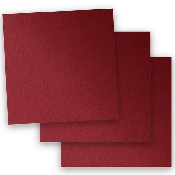Metallic DARK RED MARS 12X12 (Square) Paper 105C Cardstock - 100 PK -- Pearlescent 12-x-12 Metallic Card Stock Paper - Business, Card Making, Designers, Professional and DIY Projects