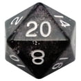 thumbnail image 1 of d20 Single 35mm Mega Ethereal BK w/WH # Metallic Dice Games LIC20320, 1 of 1