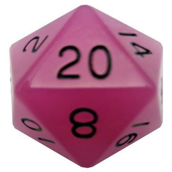 d20 Single 35mm Mega GND PU w/BK # Metallic Dice Games LIC30720