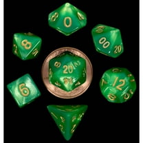 7-Set Mini: GRltgr w/GD Numbers Metallic Dice Games