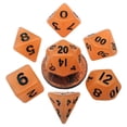 thumbnail image 1 of Metallic Dice Games LIC4304 10 mm Metallic Mini Dice, Glow Orange with Black Numbers - Set of 7, 1 of 2