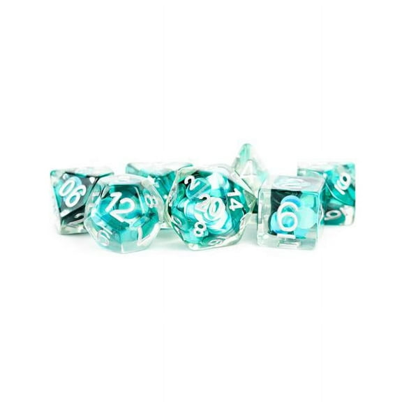 FanRoll/Metallic Dice Games Poly Set Mermaid Scales (7) New