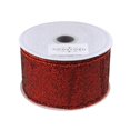 thumbnail image 1 of Metallic Disco Bling Christmas Ribbon, 2-Inch, 10 Yards. Red, 1 of 1