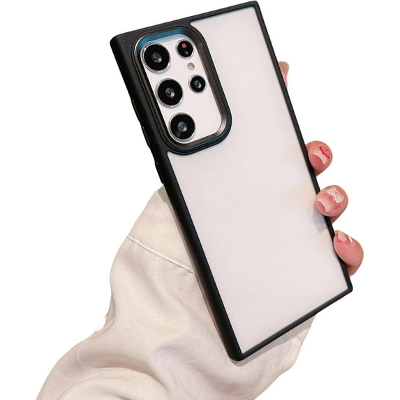 Metallic Eagle Eye Frosted case, Minimalist Design, Drop-Proof, Multiple Colours Available, for Samsung Galaxy S23 S22 S21 Ultra Plus Note20 Phone Case (Black,S23)