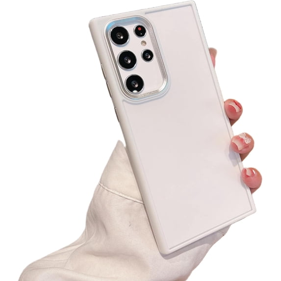 Metallic Eagle Eye Frosted case, Minimalist Design, Drop-Proof, Multiple Colours Available, for Samsung Galaxy S23 S22 S21 Ultra Plus Note20 Phone Case (White,S22 Ultra)