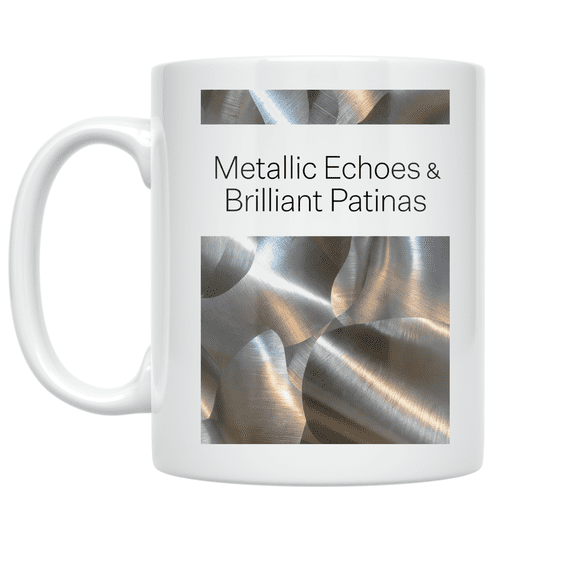 Metallic Echoes & Brilliant Patinas - Industrial Decor Enthusiast - 11 oz Ceramic Coffee Mug