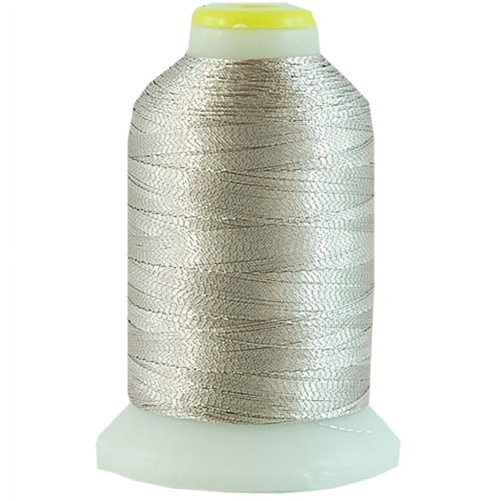 Metallic Embroidery Thread, No. L41 - Med. Pink, 500 Meter Cones (550  Yards), 25 Brilliant Shiny Colors