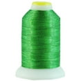 thumbnail image 1 of Metallic Embroidery Thread | No. L63 - Green | 500 Meter Cones (550 Yards) | 25 Brilliant Shiny Colors | For Machine Embroidery, 1 of 9
