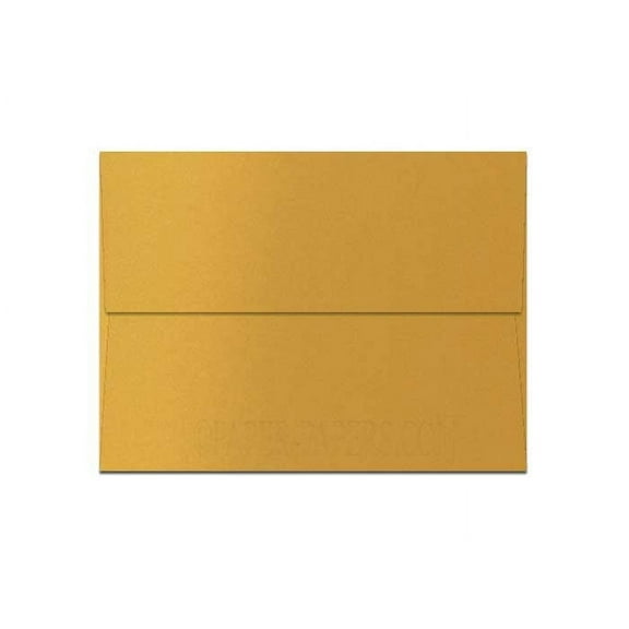 Metallic FINE GOLD A2 Envelopes 32T - 50 PK -- Shimmer-like A2 (4-3/8-x-5-3/4) 4X5 holds paper folded 4-ways -Great Invitation, Response and DIY Greeting Envelopes