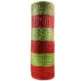 thumbnail image 1 of Metallic Fabric Mesh, 10-Inch, 10-Yard - Lime/Red, 1 of 2