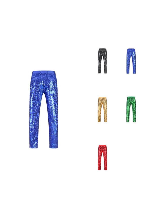 Metallic Finish High Shine Slim Fit Trousers, Comfortable Stretchable Smart Pants for Business and Evening, Women's Casual Pleated Pull-On High Waist Baggy Front Tapered Trouser