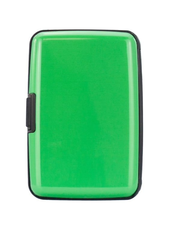 Metallic Finish RFID Aluminum Wallet / Card Holder (Lime Green)