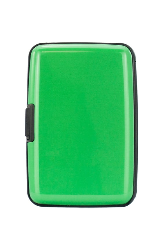 Metallic Finish RFID Aluminum Wallet / Card Holder (Lime Green)