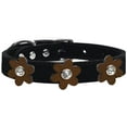 thumbnail image 1 of Metallic Flower Leather Collar With Metallic Flowers Size Black, 1 of 2