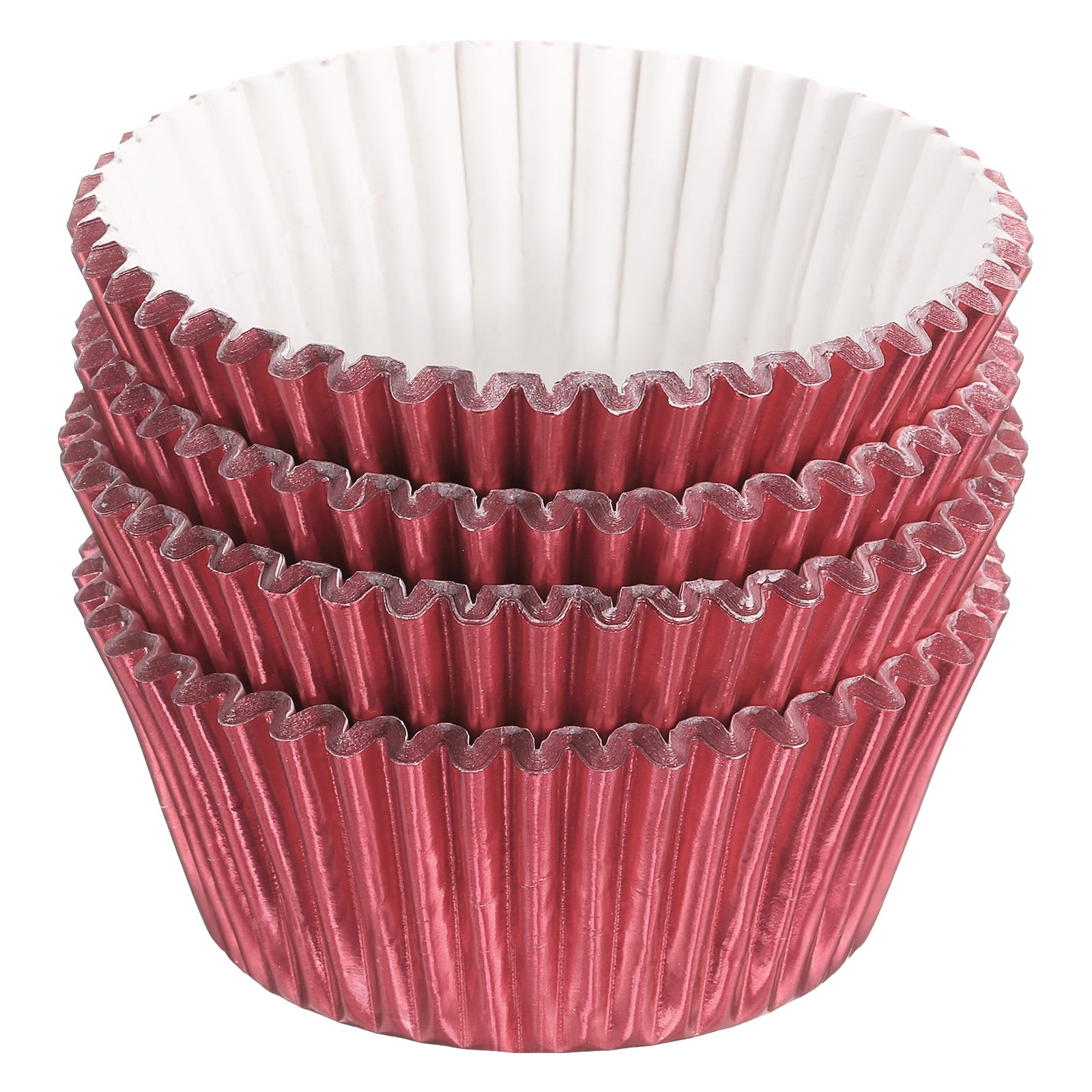 Metallic Foil Cupcake Liners for Baking Cupcake, 100Pcs Cupcake Muffins Liners Cupcake Holders, Rose Gold