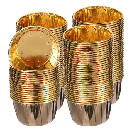 Metallic Foil Cupcake Liners for Baking Cupcake, 150Pcs Cupcake Muffins Liners Cupcake Holders, Coffee/Gold