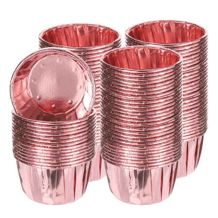 Metallic Foil Cupcake Liners for Baking Cupcake, 150Pcs Cupcake Muffins Liners Cupcake Holders, Rose Gold