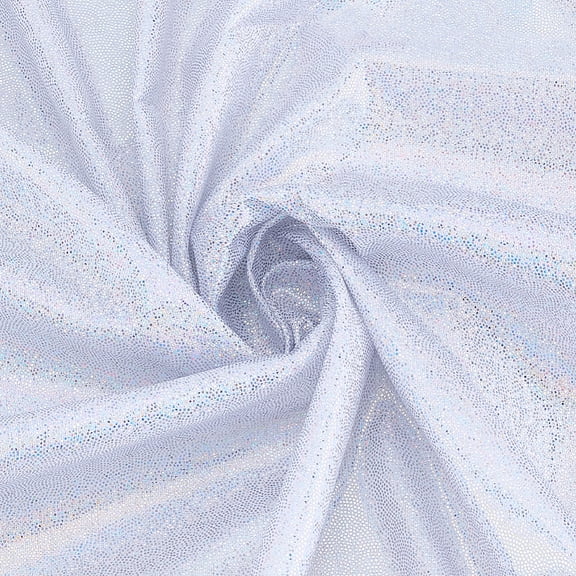 Metallic Foil Fabric Silver Spandex Stretch Fabrics 1.8 Yards Wide Stretch Shiny Laser Fabric Magic Iridescent Foil Fabrics