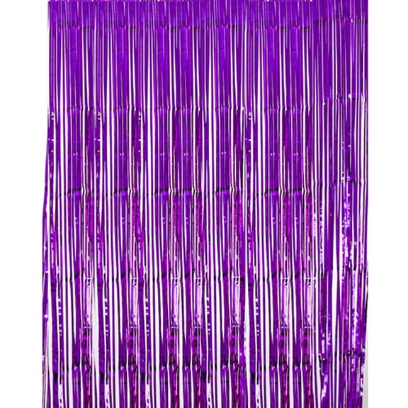 Metallic Foil Fringe Curtain Photo Backdrop Tinsel Party Decor