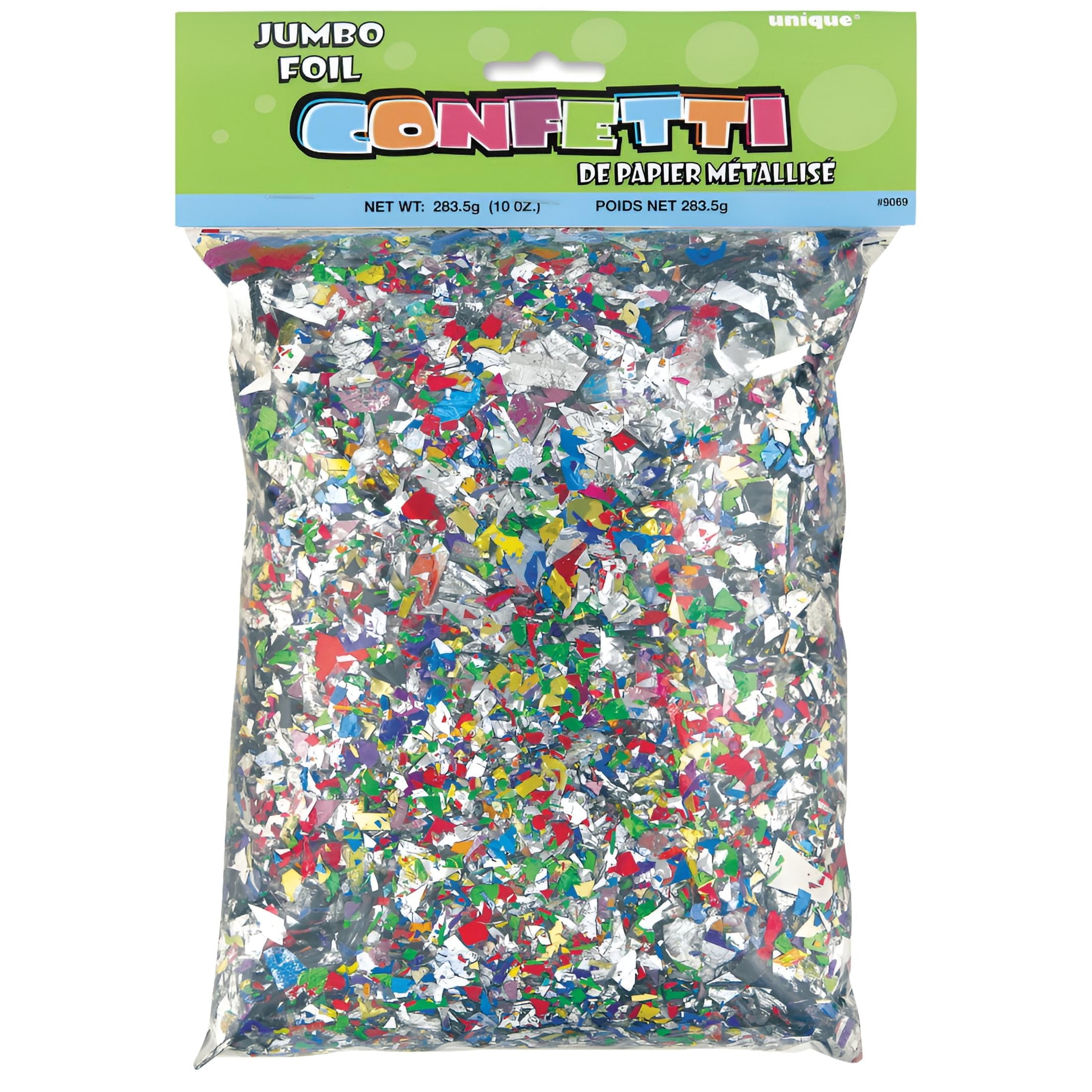 UNIQUE INDUSTRIES Metallic Foil Party Confetti, Multicolor, 10 oz