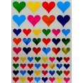 thumbnail image 1 of Metallic Foil Stickers, Envelope Seals Multi-color Hearts, 3 sizes, Royal Green - 290 pack, 1 of 6