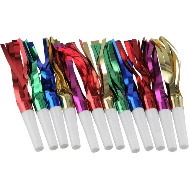 Metallic Fringe Party Squawkers Trompettes, 12-ct./Pack - 2/pack - Total 24-ct.
